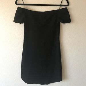 Black Off Shoulder Bodycon